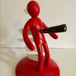 Novelty Red Knife Block